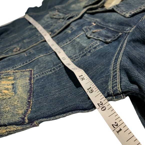 RALPH LAUREN | Polo Jeans Co Distressed Libby Patched Jean Jacket - Sz Large - Picture 12 of 13